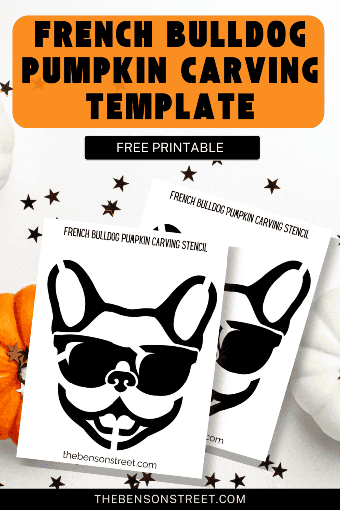 French Bulldog Pumpkin Carving Template Free Printable