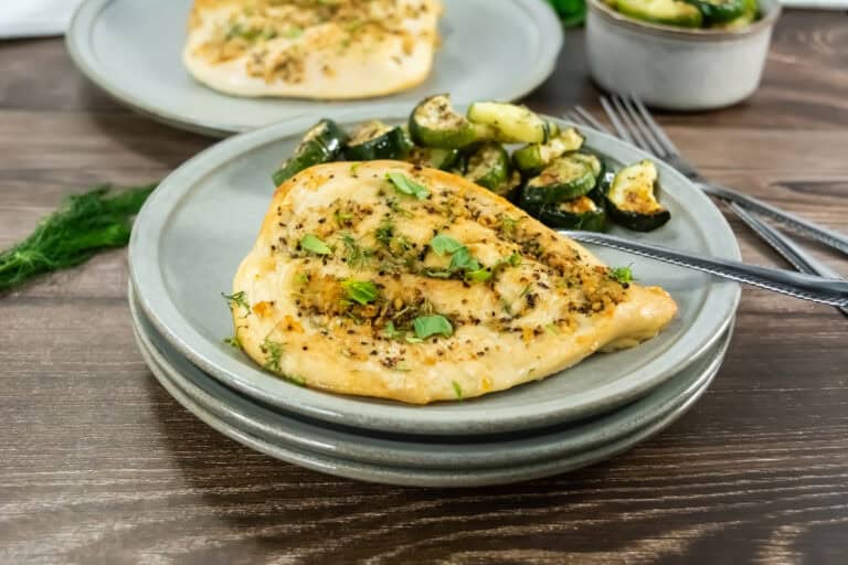 How to broil chicken in the over finished on a plate