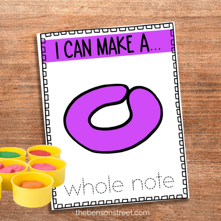 I can Make a Whole Note Playdough Mat
