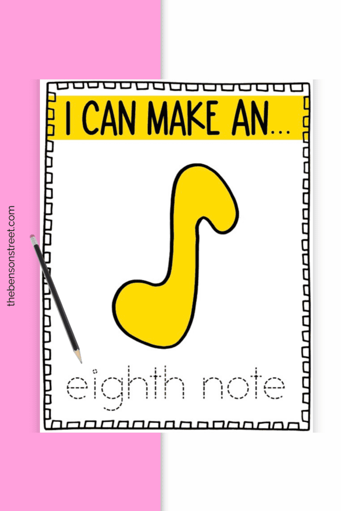 I can make an eighth note playdough mat with a pencil on top 