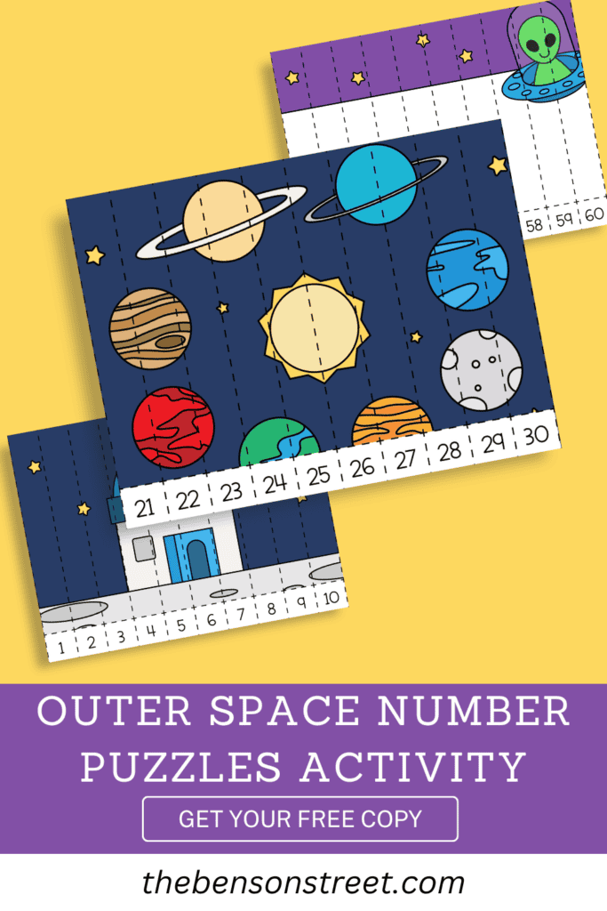 Outer Space Number Puzzles Activity Get your free copy