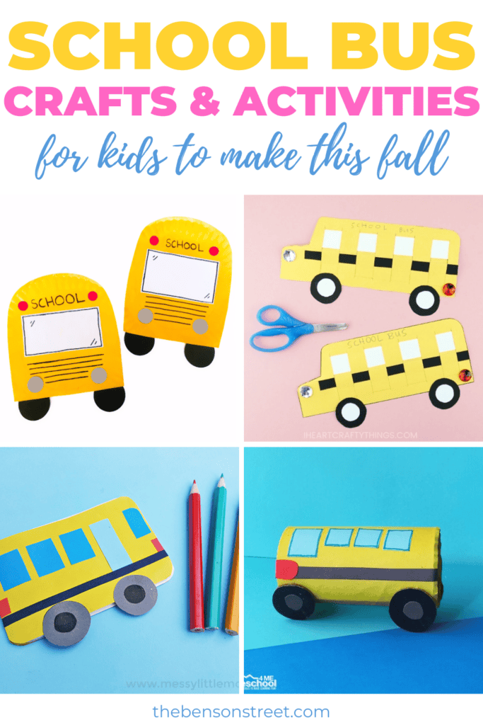 School Bus Crafts and Activities for kids to make this fall