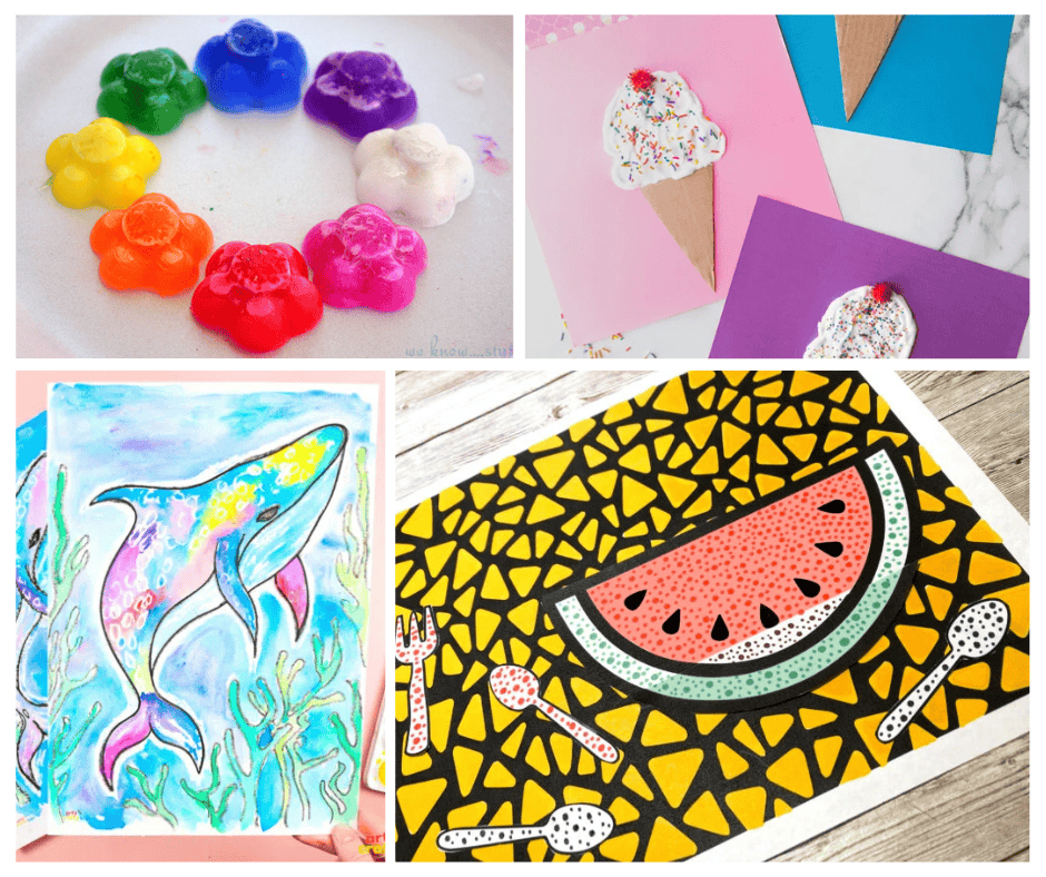 Summer Art Projects for Kids Ideas Collage