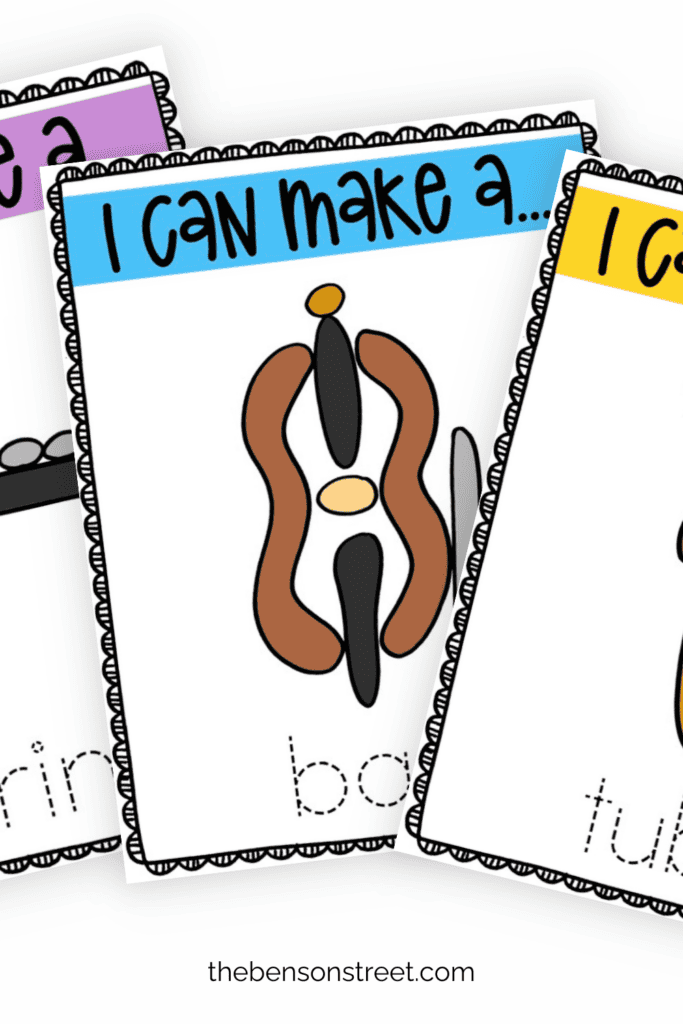 Three pages of printable playdough mats with instruments on them in a fanned out stack