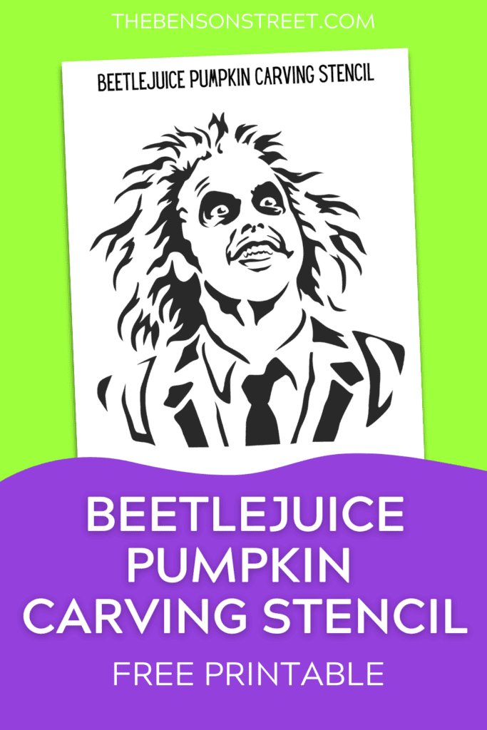 Beetlejuice Pumpkin Carving Stencil Free Printable