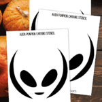 Beginner Friendly alien pumpkin stencil for carving