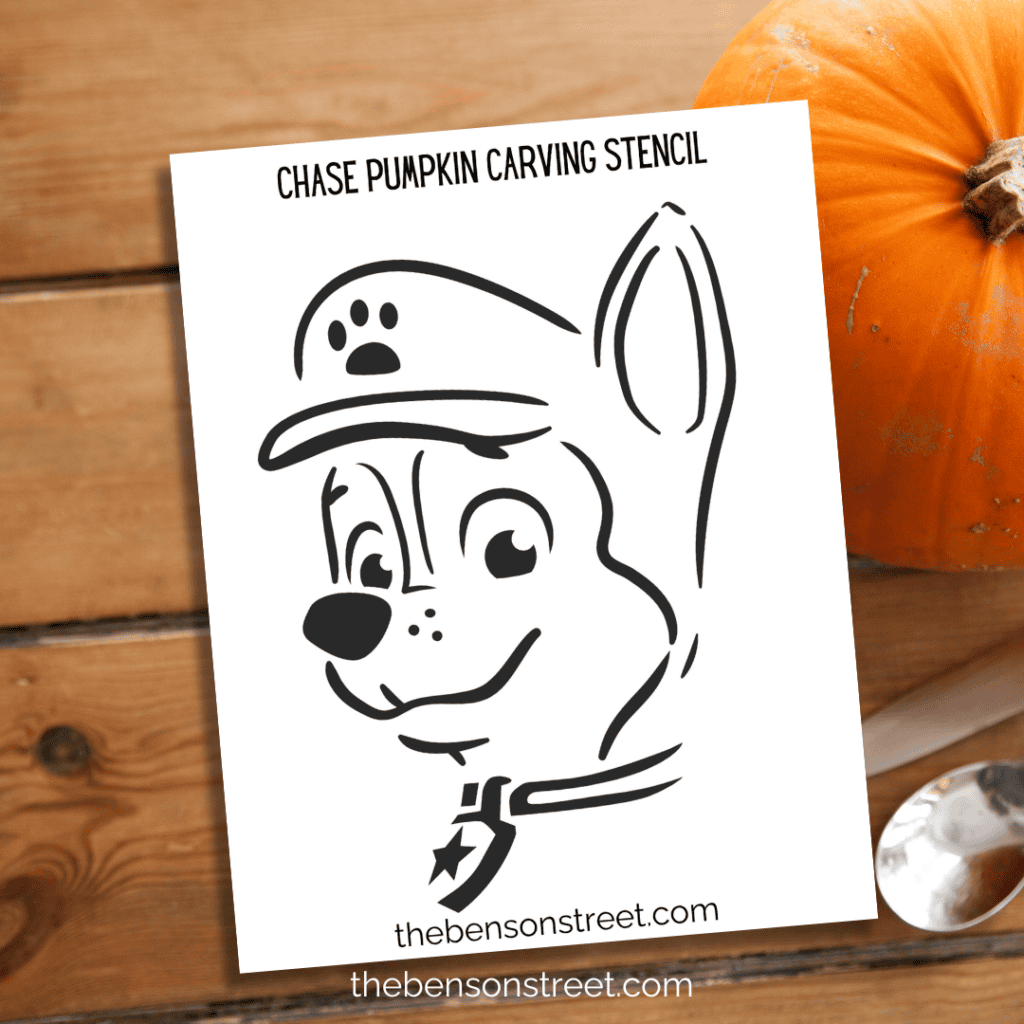 Chase Face Pumpkin Carving Stencil