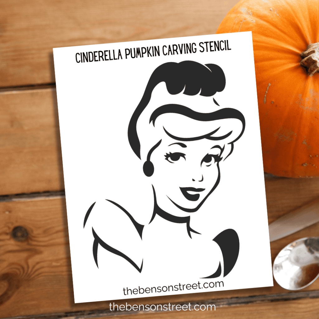 Cinderella Princess Pumpkin Carving Stencil