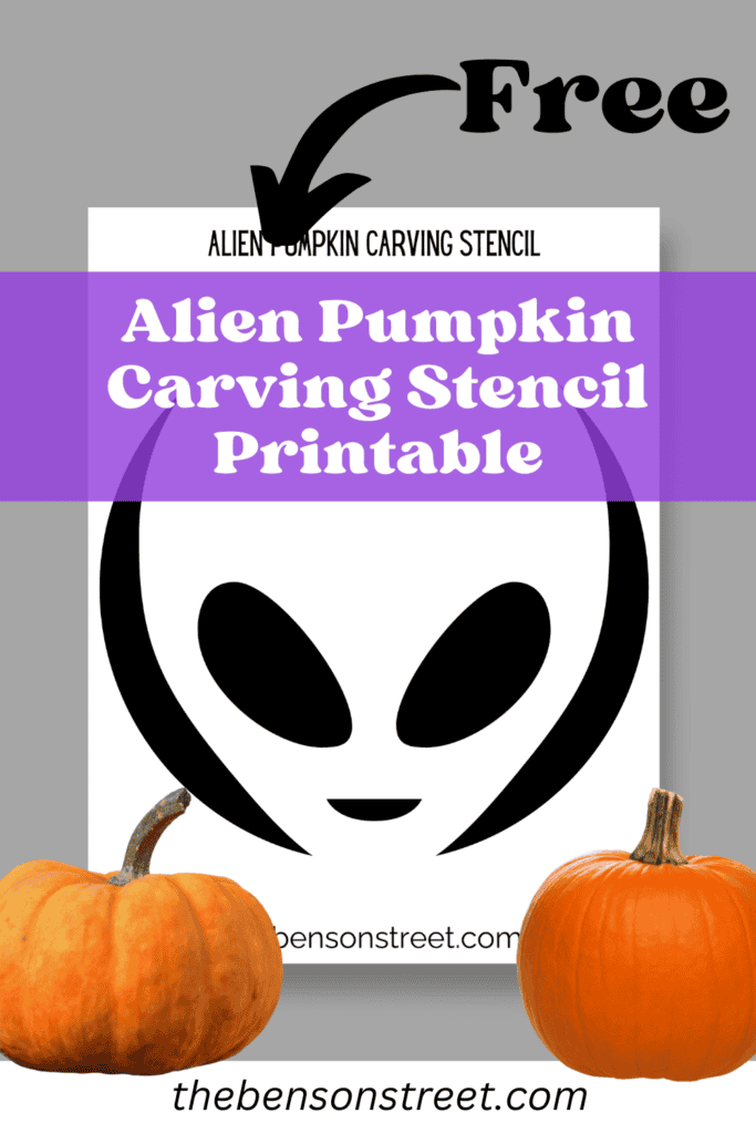 Free Alien Pumpkin Carving Stencil Printable