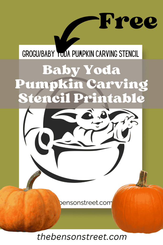 Free Baby Yoda Pumpkin Carving Stencil Printable