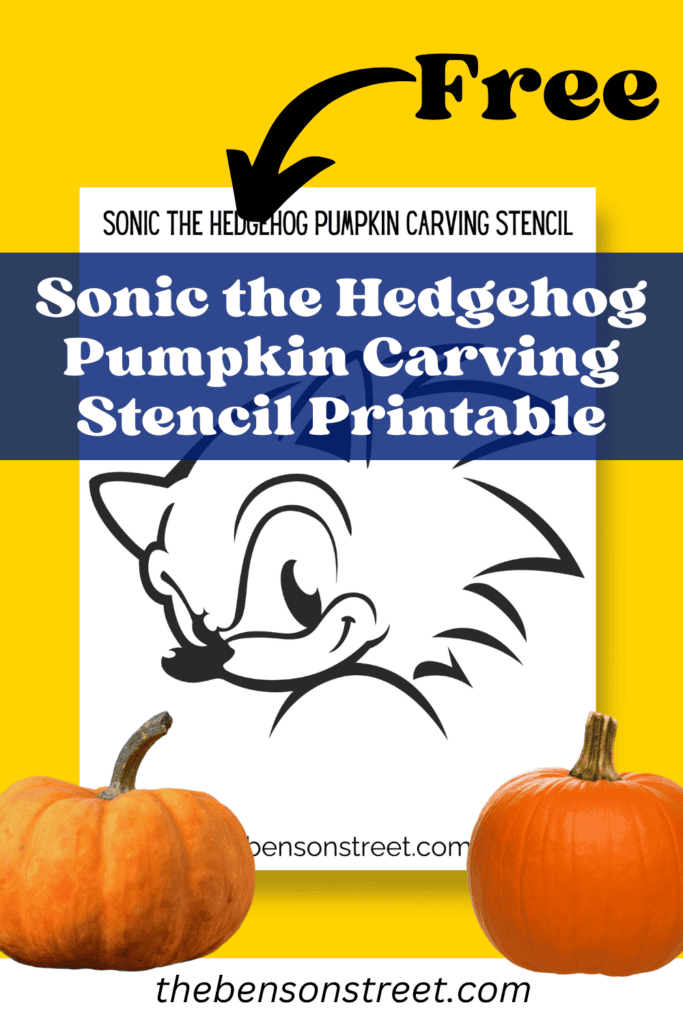Free Sonic the Hedgehog Pumpkin Carving Stencil Printable