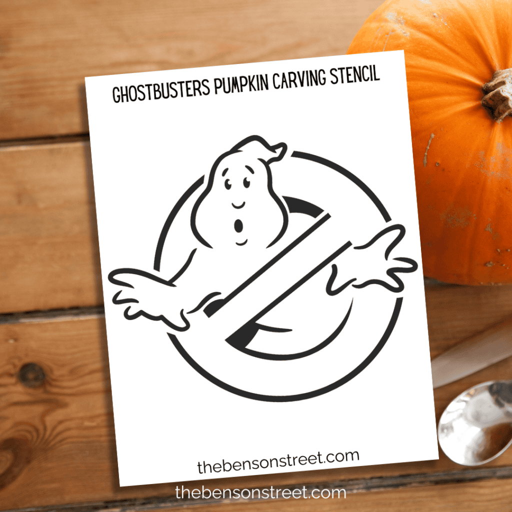 Ghostbuster Themed Pumpkin Carving Stencil