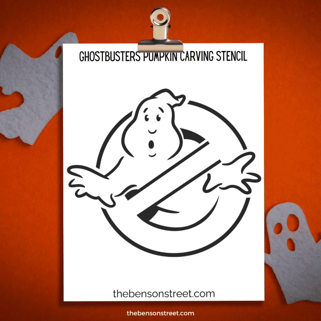 Ghostbusters Pumpkin Carving Stencil Template for a pumpkin carving