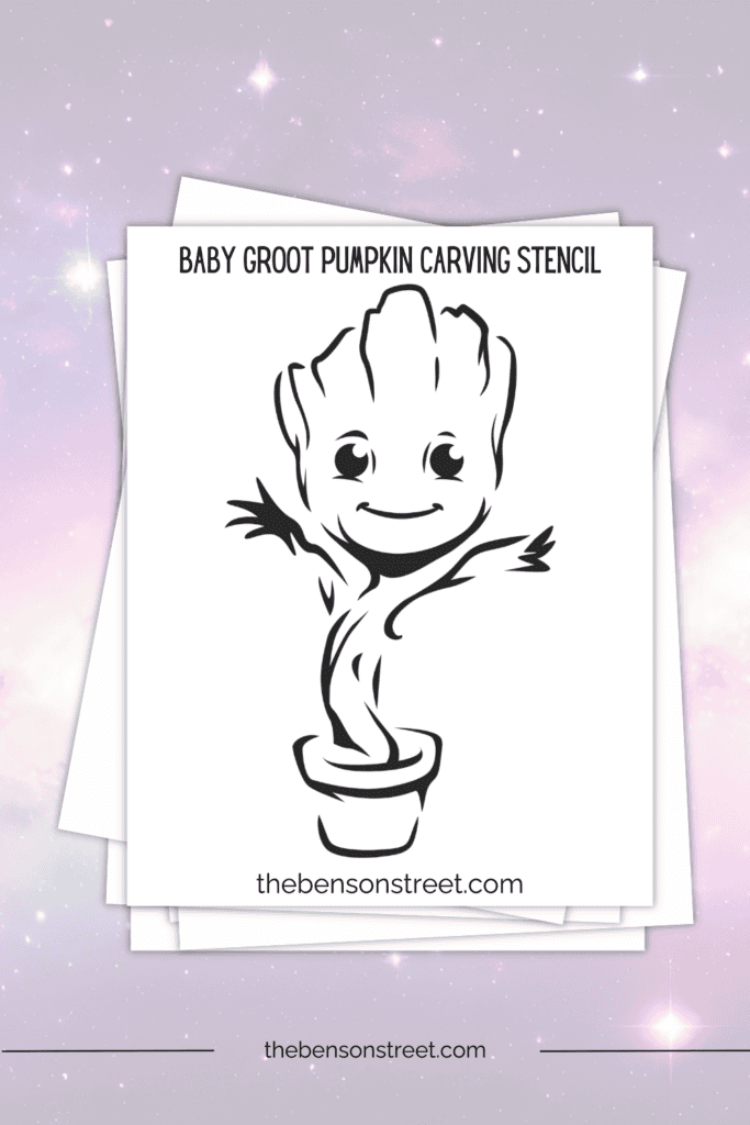 Guardians of the Galaxy Baby Groot Carving Stencils