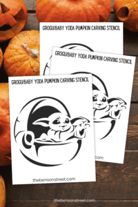 How to carve a baby yoda floating in a pod pumpkin carving