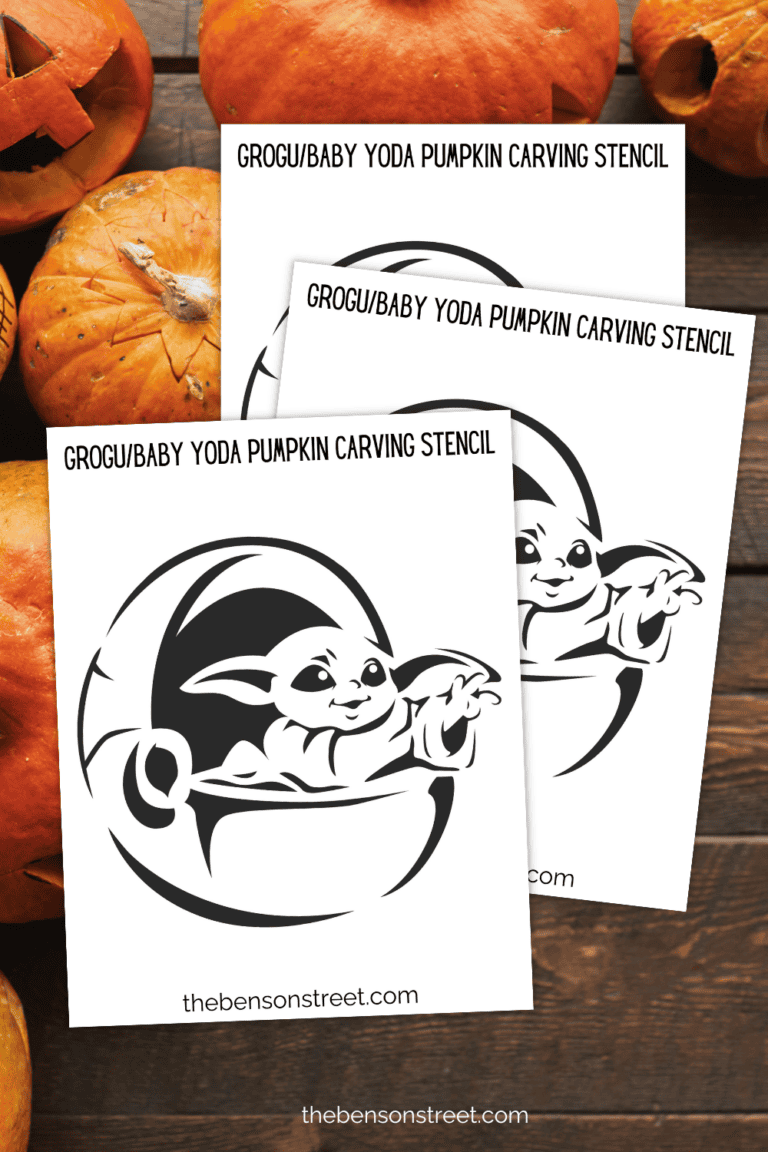 How to carve a baby yoda floating in a pod pumpkin carving
