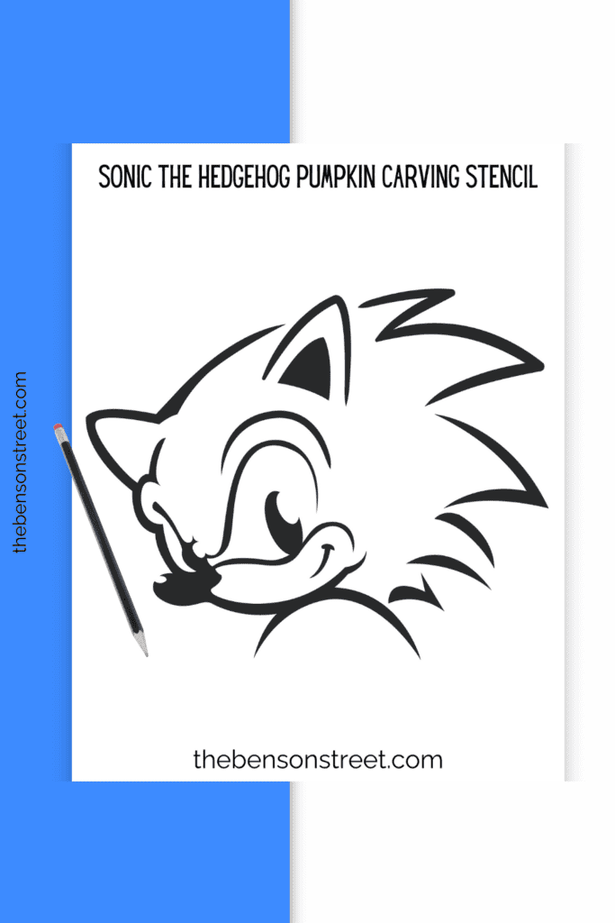 How to carve a sonic the hedgehog pumpkin with a printable stencil
