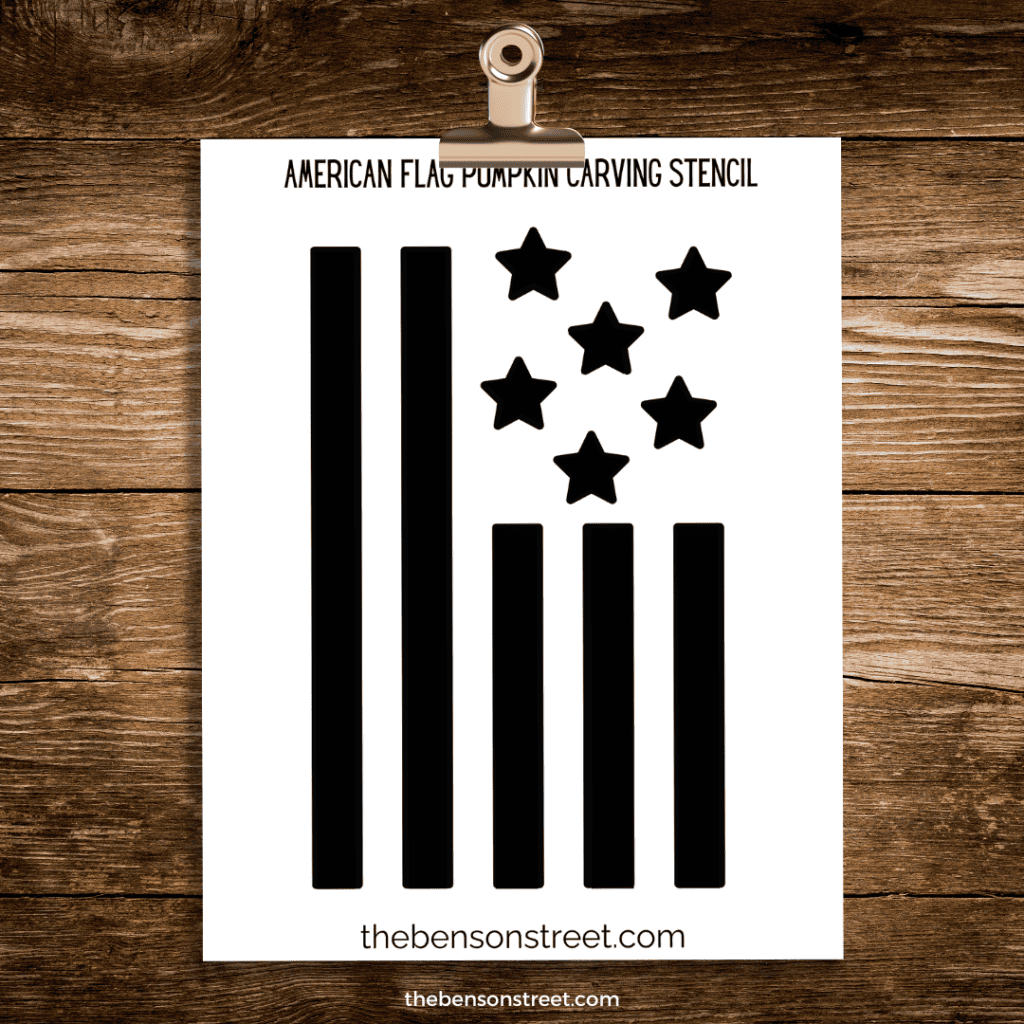How to carve an American flag inspired jack o'lantern on a clip 