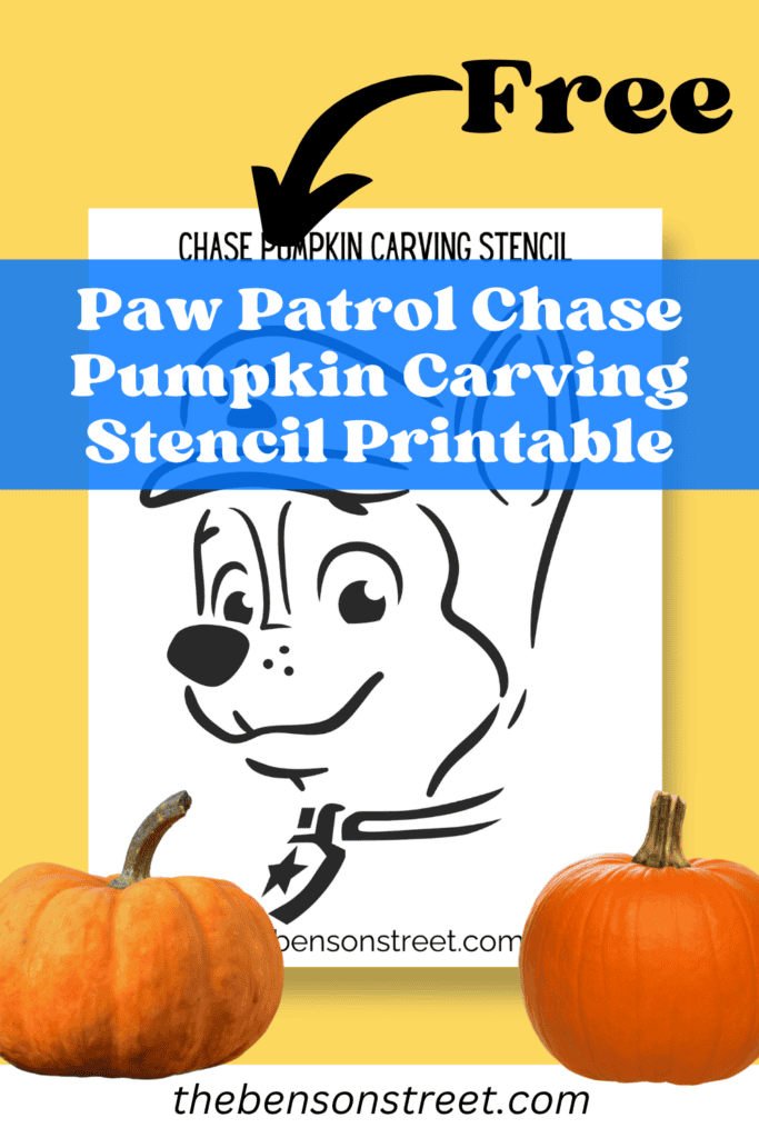 Paw Patrol Chase Pumpkin Carving Stencil Printable