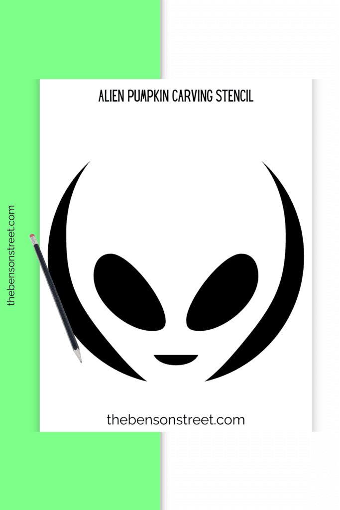 Quick and easy stencil for carving an alien Jack O'Lantern