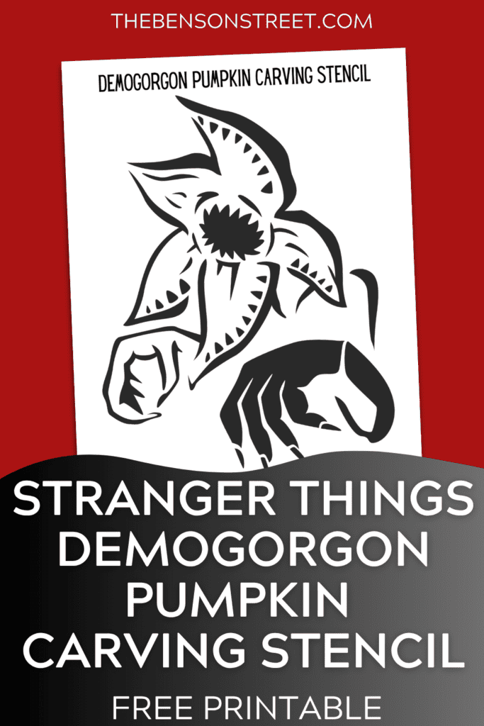 Stranger Things Demogorgon Carving Stencil Free Printable