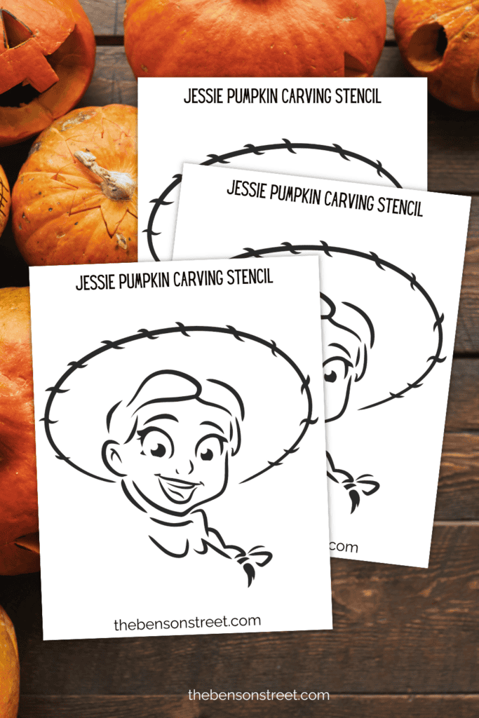 Three sheets of Jessie carving templates from Toy Story 