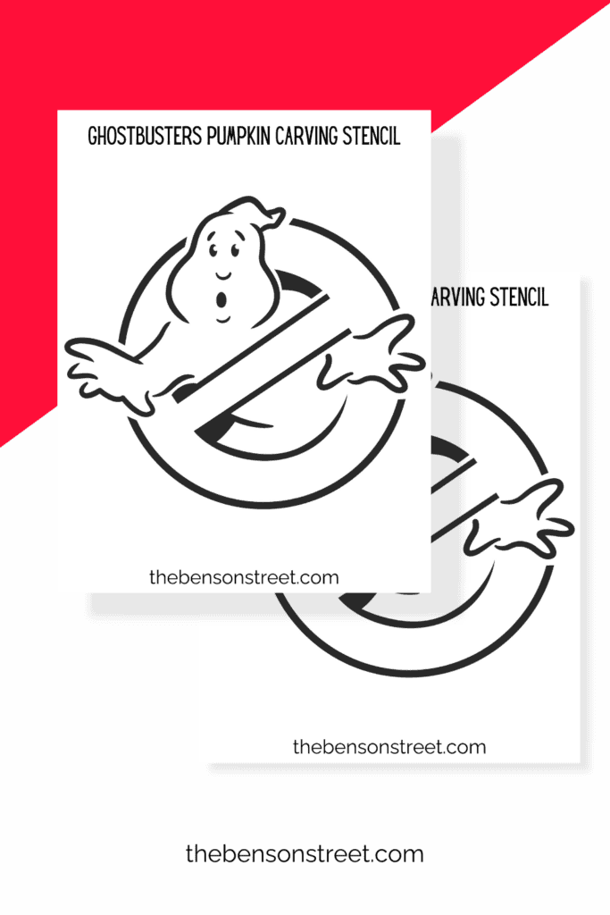 Two logos for carving a ghostbusters themed pumpkin
