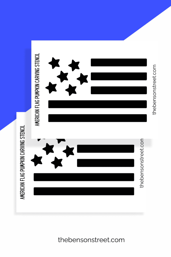Two printable templates for a flag jack o'lantern 