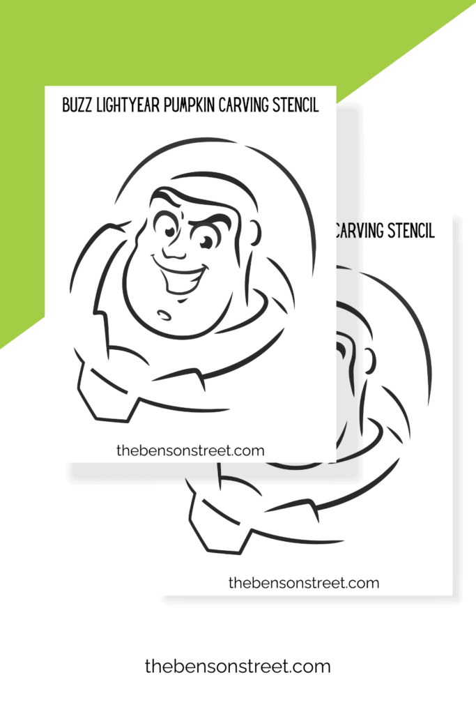 Two sheets of printable buzz lightyear themed stencils