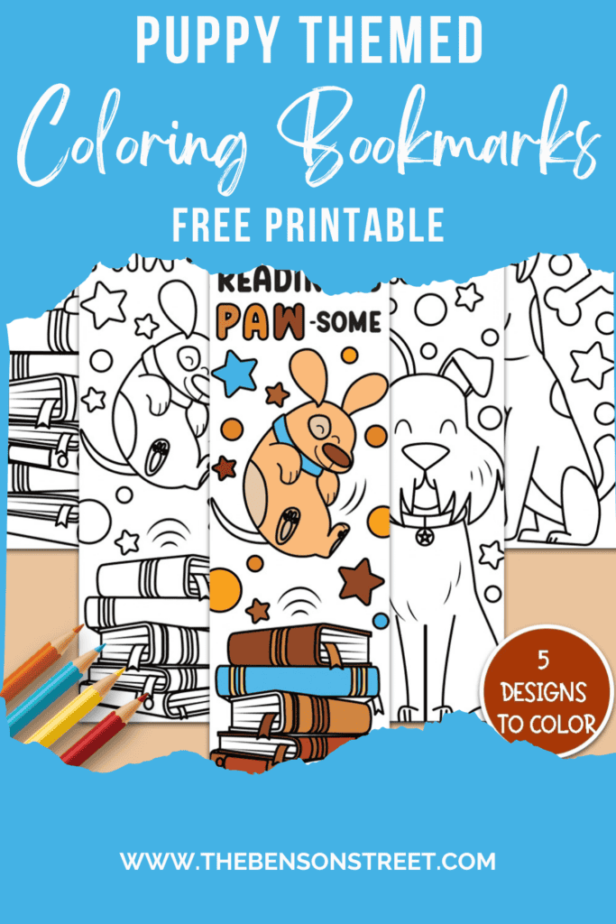 Free Printable Puppy Coloring Bookmarks The Benson Street Free Printable Puppy Coloring Bookmarks The Benson Street